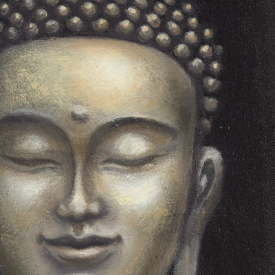 Serene Buddha II Crop by Naomi McBride - Wrapped Canvas Painting