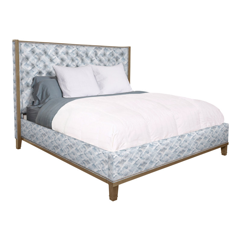 Michael Weiss Solid Wood Wingback Bed, Jiggles Fawn, Queen, Hampton