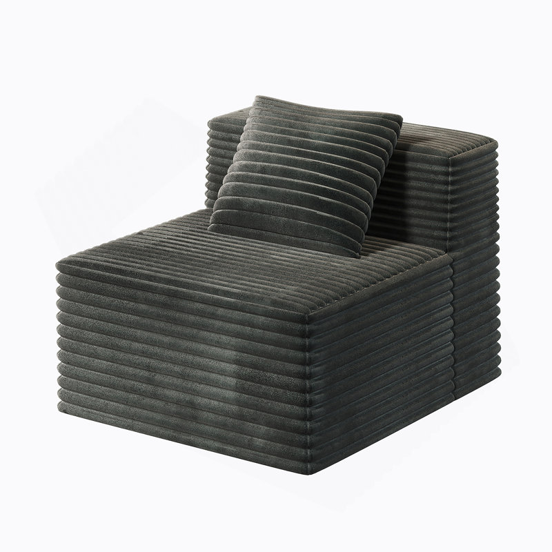 Canapé simple pour canapé modulaire modulaire, canapé en mousse viscoélastique haute densité, canapé sans os pour le salon de la chambre à coucher (canapé simple)