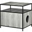 Armoire de rangement en bois pour litière pour chat, gris - Cachez et organisez votre boîte de fournitures pour animaux. Conceal Mess. . Fonctionnel. Pour les animaux de compagnie