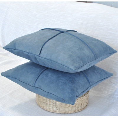 MicroSuede Throw Pillow , Faux Suede Cushion (Pack of 2)