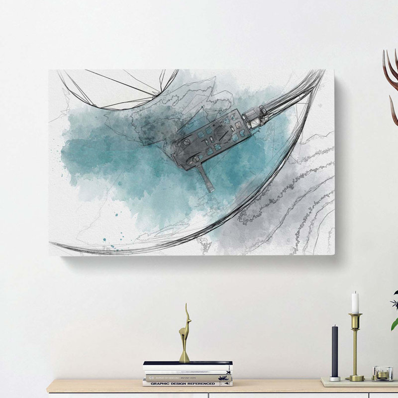The Record Player Needle - Wall Art, 60cm H x 91cm W x 3cm D, Wrapped Canvas