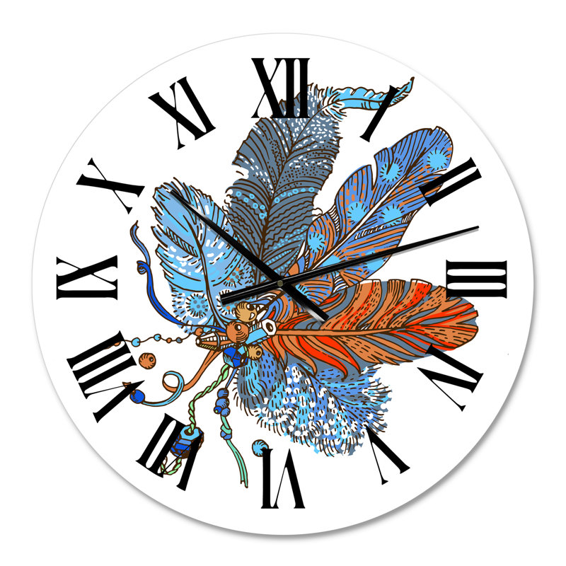 Ethnique Boho Style Design - Horloge murale bohémienne et éclectique, Petit