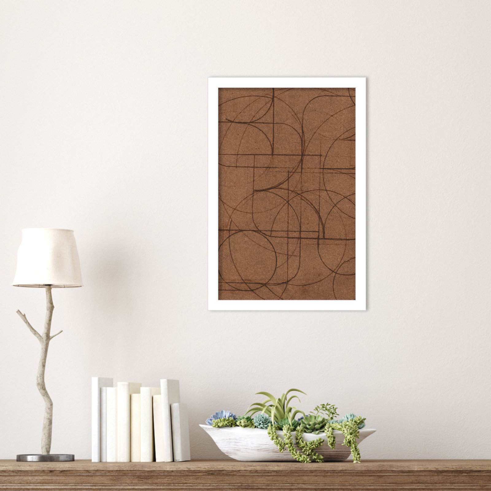 Curved 1 Print by Dan Hobday, 17" H x 12" W, White Framed Print without Mat