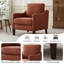 Fauteuil rembourré avec pieds en bois massif (lot de 2)-224455301