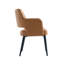 Tremont Modern Vegan Leather Upholstered Metal Dining Arm Chair in Saddle-1630156740