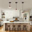 1- Luminaire suspendu simple avec verre transparent