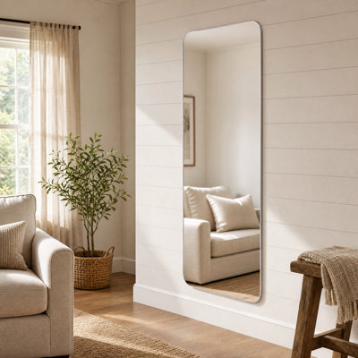 56×16In Full Length Frameless Mirror For Wall, Bedroom, Bathroom, Living Room