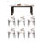 Simple rock board dining table and chair set-112306731