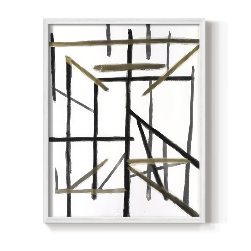 Edifice II Framed Print - Solid Wood, 15" H x 12" W, White Framed