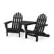 Classic Folding Adirondacks with Angled Connecting Table