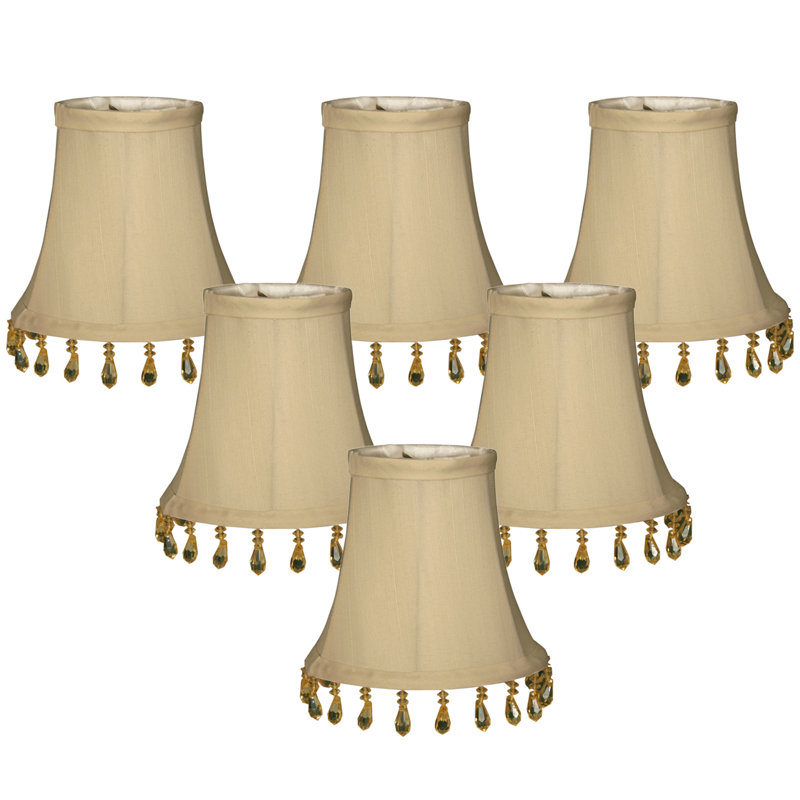 4'' H Silk Bell Candelabra Shade, Beige