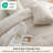 Bedsure Full Comforter Set, Beige Soft Prewashed Bedding, 3 Pieces Striped Pleat Bed Set For All Seasons, 1 Comforter And 2 Pillowcases-124410919