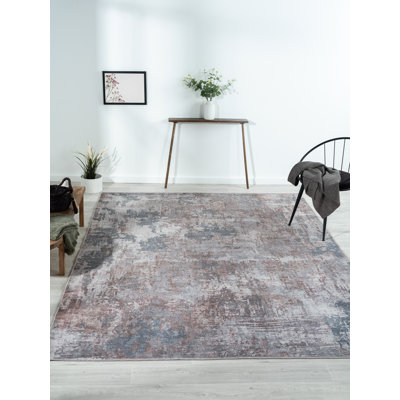 Washable Savana grey/blue/brown Mix Rug