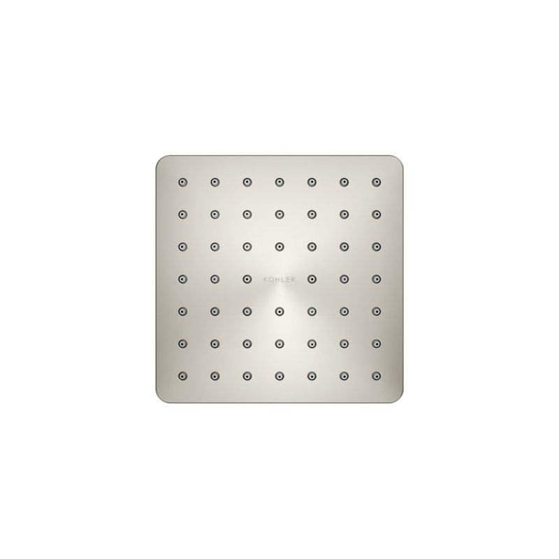 Parallel Single-Function Showerhead, Shower Head with One Spray, 1.75 GPM, Veincut Biscuit with Biscuit Accents, Round
