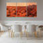 Ensemble de 3 tableaux sur toile représentant un coucher de soleil sur un paysage désertique-1368394628