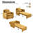 87''W 3-In-1 Convertible Sleeper Chair Bed, 3-Section Extra Length Adjustable Backrest  With 2 Cushions & Storage Bag-1712303256