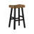 Transitional 4-Piece Pub Height Set, Table And Bar Stools Black And Brown Finish Solid Rubberwood Furniture-897840191-897840179-897840180