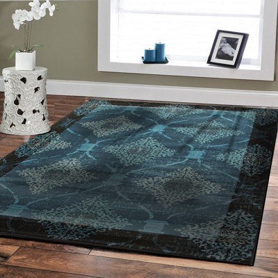 Fabron Distressed Blue Area Rug