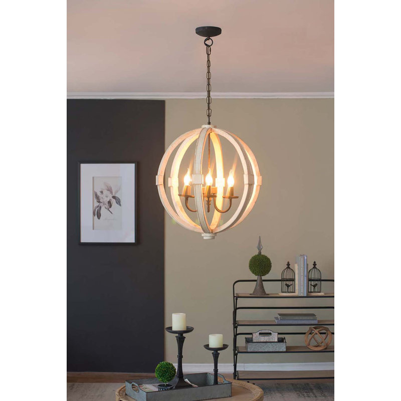 Lustre 6 lumières façon bougie Reanna