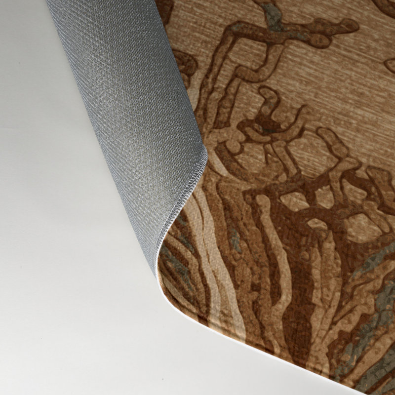 Tapis d'intérieur et d'extérieur brun Nature