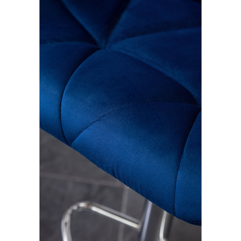 Ensemble de 2 tabourets de bar Breni Velvet Diamond
