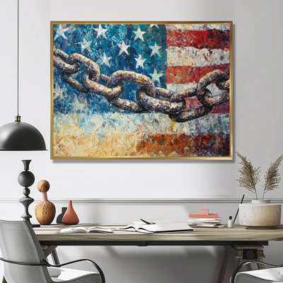 Lakeitra Abstract Breaking Chains Of Inequality Usa II - USA Patriotist Wall Art