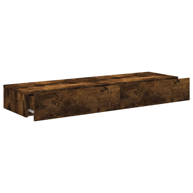 Brielynn TV Cabinets with LED Lights Media Unit, Smoked Oak