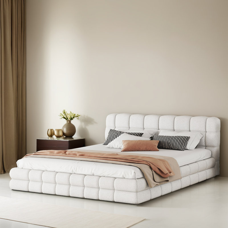 Base de lit tapissier grand format, Blanc