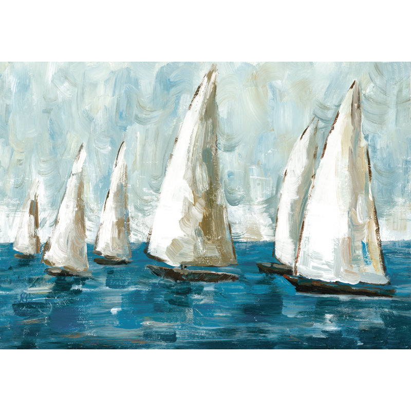 The Sailings Fleet - Wrapped Canvas Painting, 20cm H x 30cm W x 3.8cm D