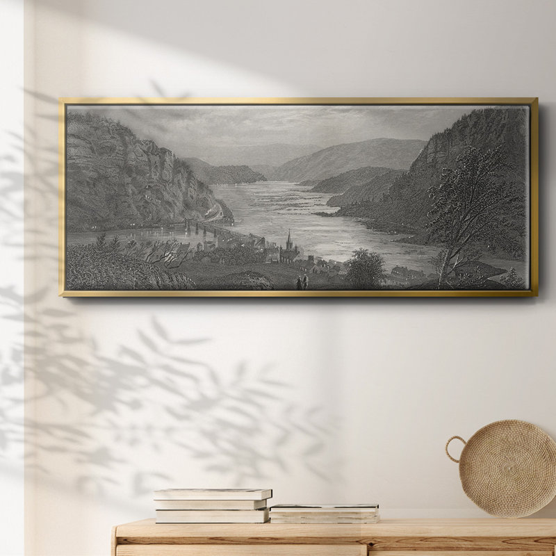 Harper's Ferry by Moonlight- Framed Canvas