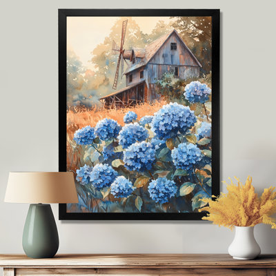 Hydrangées par le moulin à vent - impressions sur toile florales