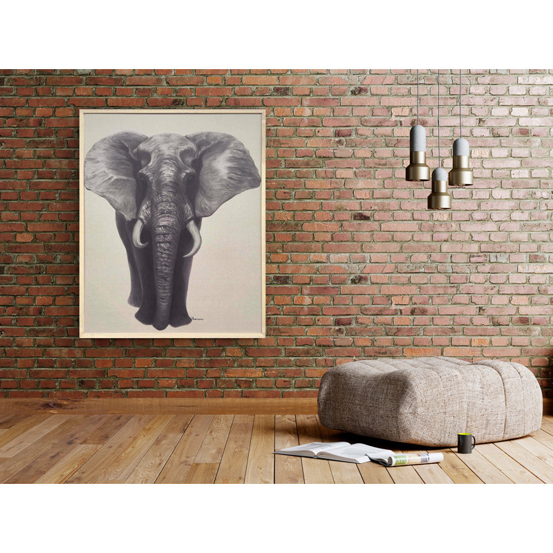 «Afrique éléphant II», reproduction de peinture à l'huile sur toile tendue