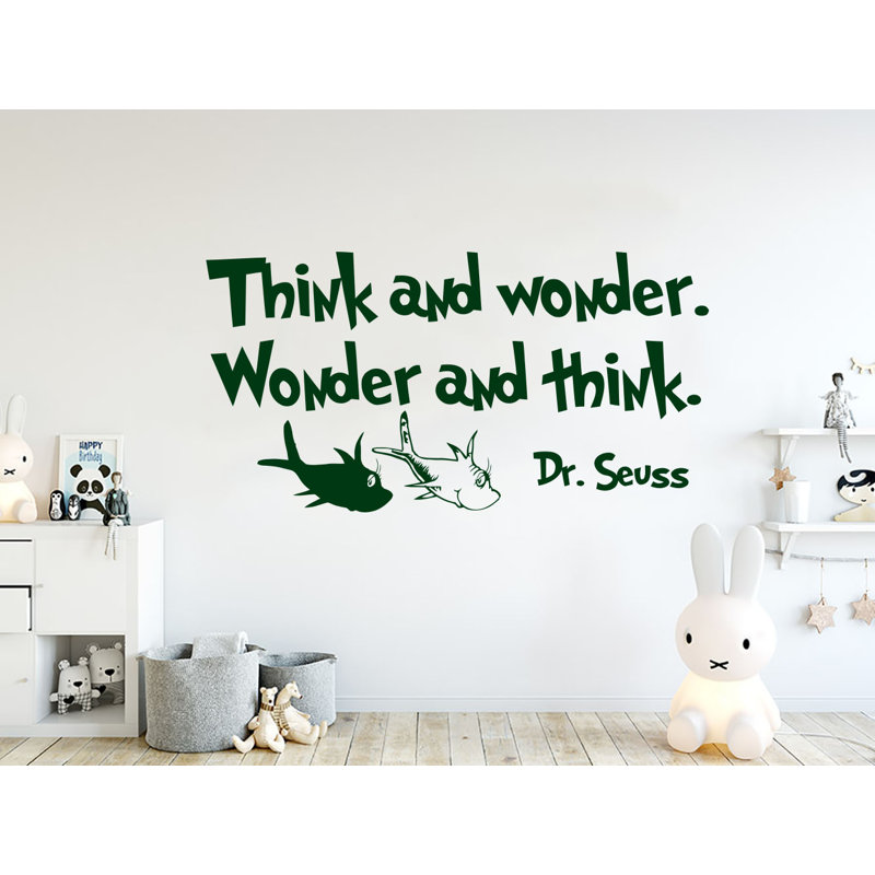 Adhésif décoratif «Think and Wonder», Vert