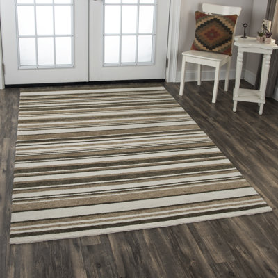 Tapis intérieur / extérieur beige / brun touffeté à la main Vinnie