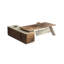 Bureau de direction en forme de L brun de 102,36 po-1630018135