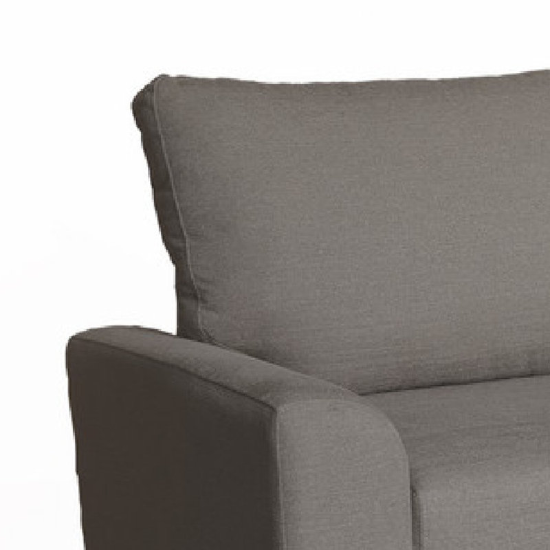 Nami Sleeper Sectional With Storage Chaise, Gray Flannel, 91 Inch, Brown
