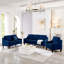 Causeuse moderne en velours bleu marine 51 pouces