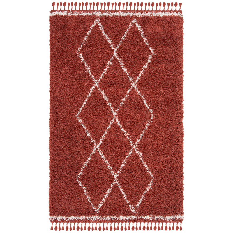 Tapis à poil long 400 po Caughfield, Rectangle 4 pi x 6 pi