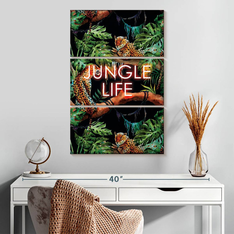 Alvord Jungle Life, typographie, H 32 po x l 20 po