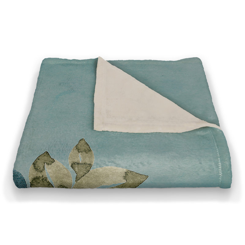 Flowers Colorful Watercolor Throw Blanket