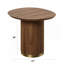 Walnut End Table with Pedestal