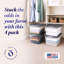 Grand bac de rangement transparent Homz-97285842