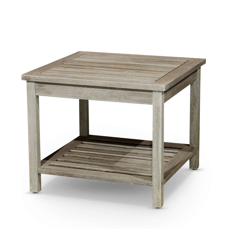 Outdoor Side Table With Open Storage Shelf