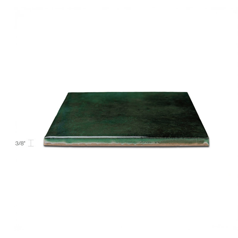 Cloe 5" x 5" Ceramic Tile, Green