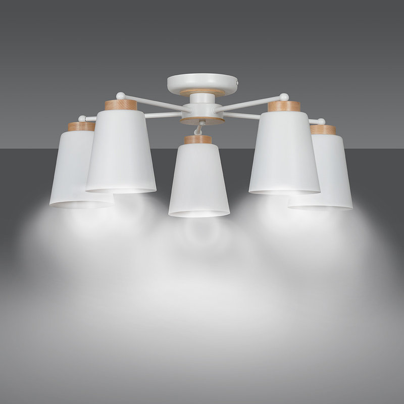 Neville Semi Flush Mount, White