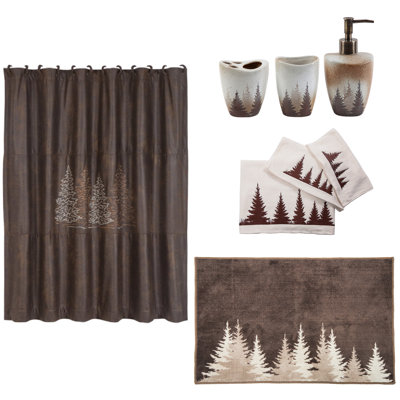 Clearwater Pines Pines Southwestern Rustic Lodge 8 Piece Bathroom Set