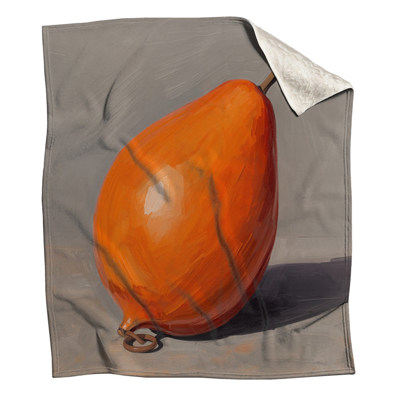 Couvertures orange en forme de poire, L 50 po x H 60 po