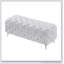 Banc avec repose-pieds capitonné, repose-pieds en velours