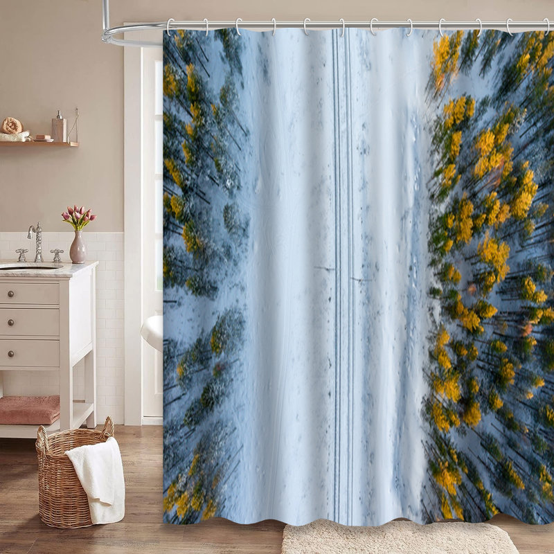 Rideau de douche avec 12 crochets, L 72 po x l 84 po